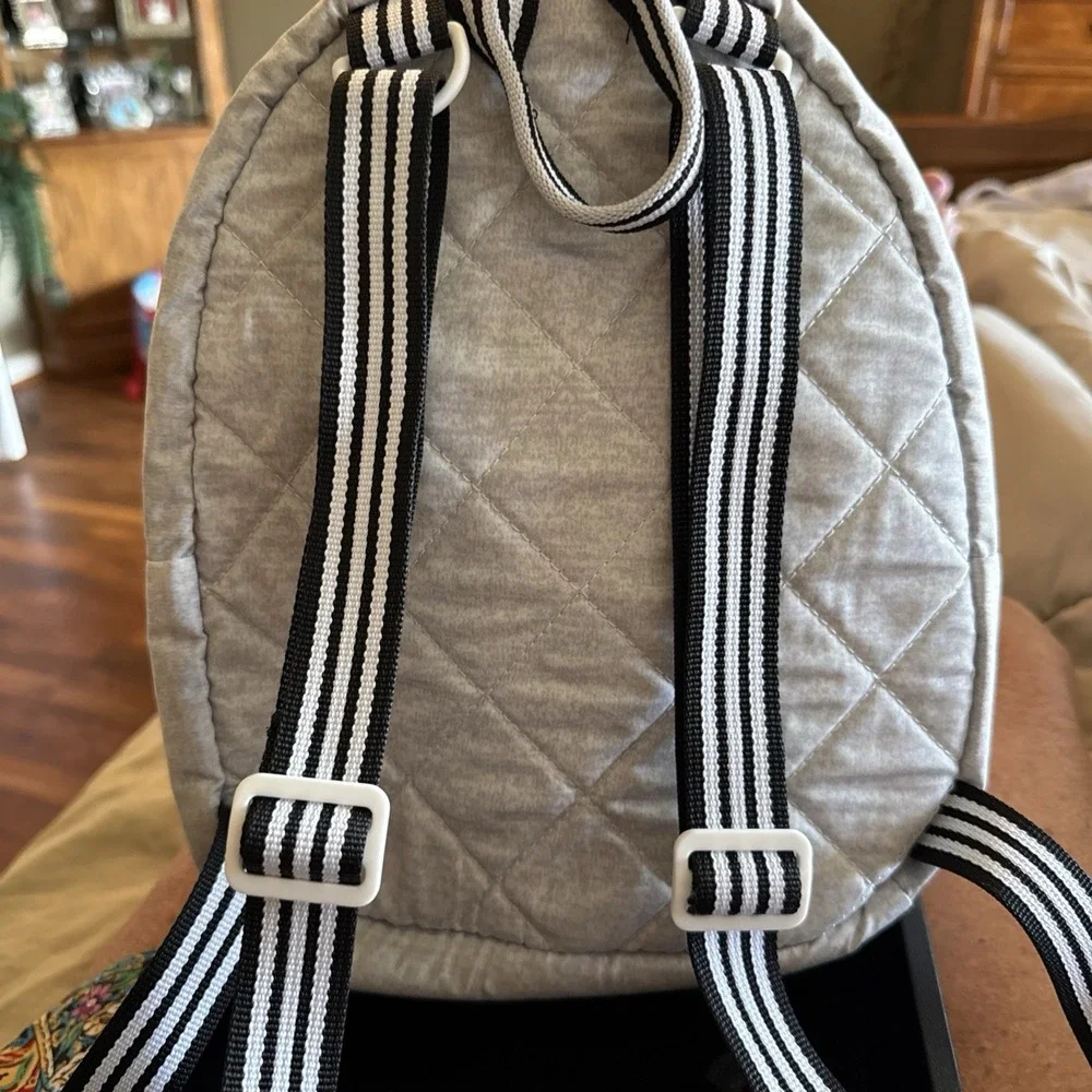 Adidas Core Mini Backpack Smoke Grey Multi-Zippered ‎ 4018